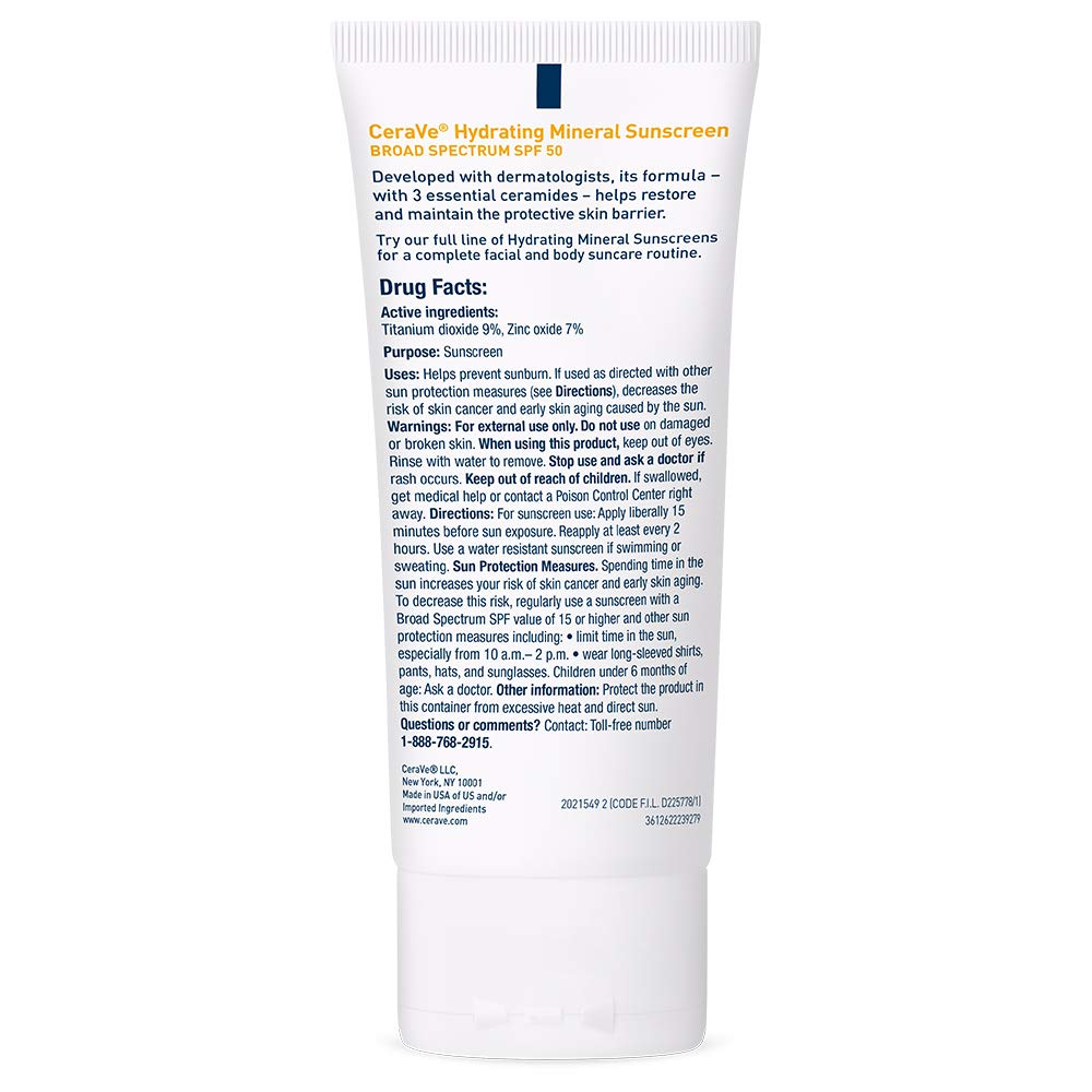 Hydrating Mineral Sunscreen SPF 50 Face Lotion